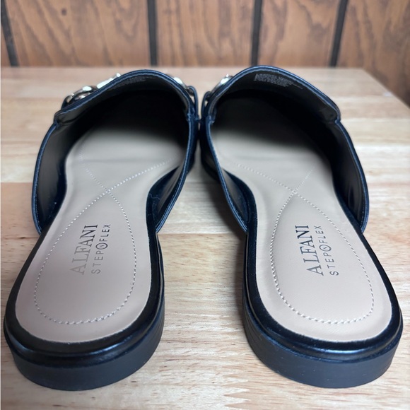 New in box Alfani Garlend Black LE women mule slip on loafers size 8.5 - Picture 4 of 5
